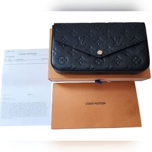 AUTHENTIC Louis Vuitton Felicie Pochette Black Monogram Empreinte